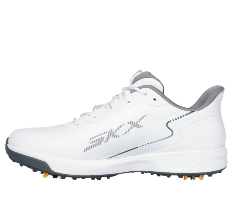 Skecher mens spiked golf shoes in white