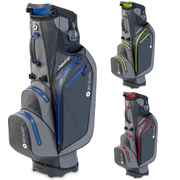 Motocaddy's lightweight, waterproof stand bag