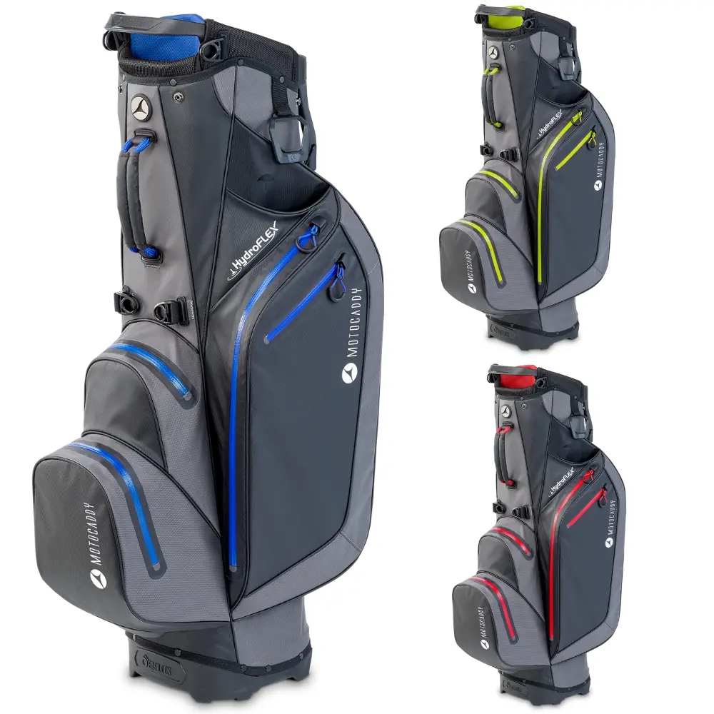 Motocaddy's lightweight, waterproof stand bag