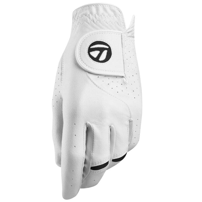 White TaylorMade glove with moisture wicking design