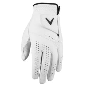 Callaway White golf glove with enhanced breathability
