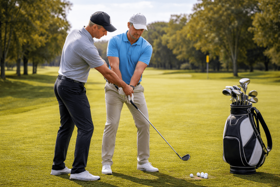 Fixing golf swing and grip