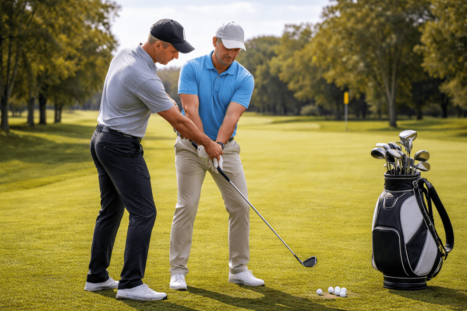 Fixing golf swing and grip