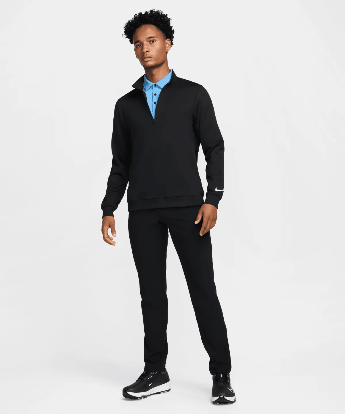 Nike Tour half-zip top Mens golf top -Black