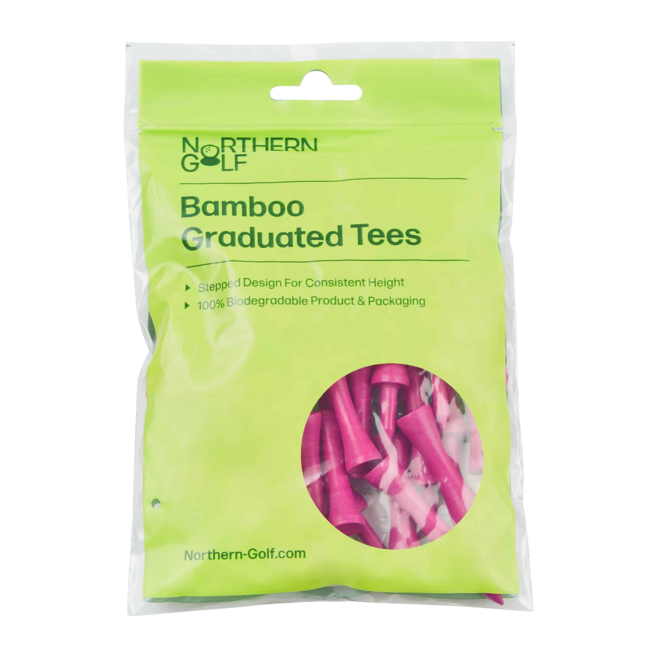 Pink bamboo tees 20 pack