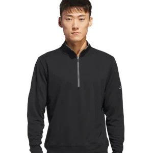 Adidas UPF lightweight quarter-zip pullover Mens in Black and Navy
