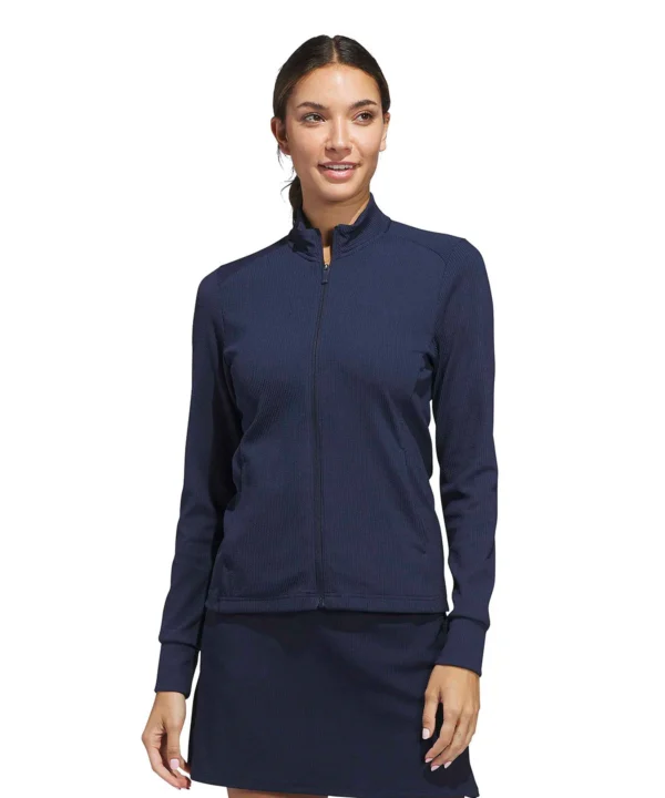 Women’s performance texture full-zip jacket in Navy