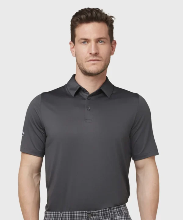 Callaway Swing Tech™ Solid Polo- Grey Asphalt
