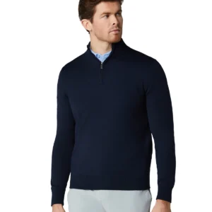 Callaway 1/4-zip merino blend sweater Mens- Navy