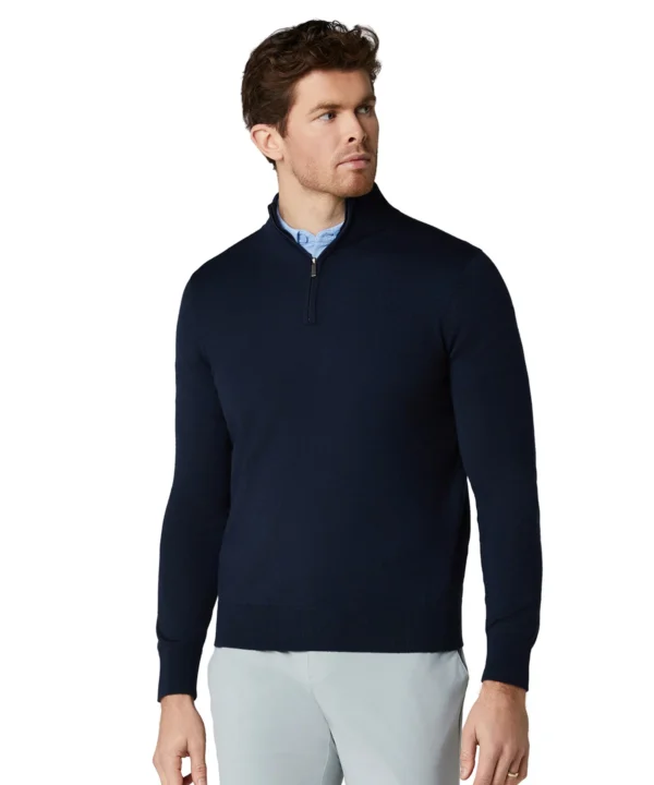 Callaway 1/4-zip merino blend sweater Mens- Navy