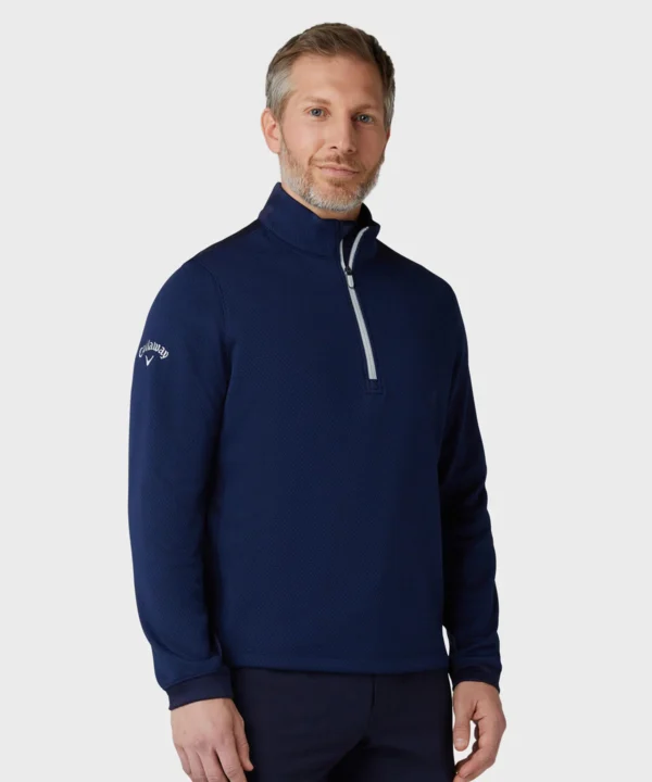 Callaway Hex-Pattern 1/4 Zip Golf Fleece Mens