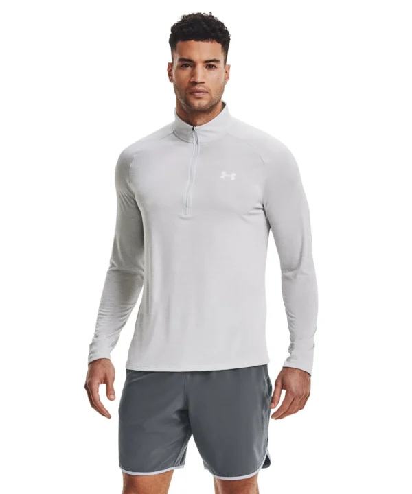 UA Tech™ 2.0 1/2 zip long sleeve - Halo Grey