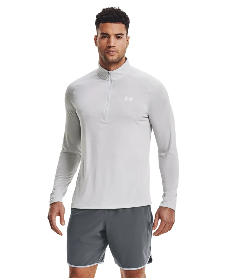 UA Tech™ 2.0 1/2 zip long sleeve - Halo Grey